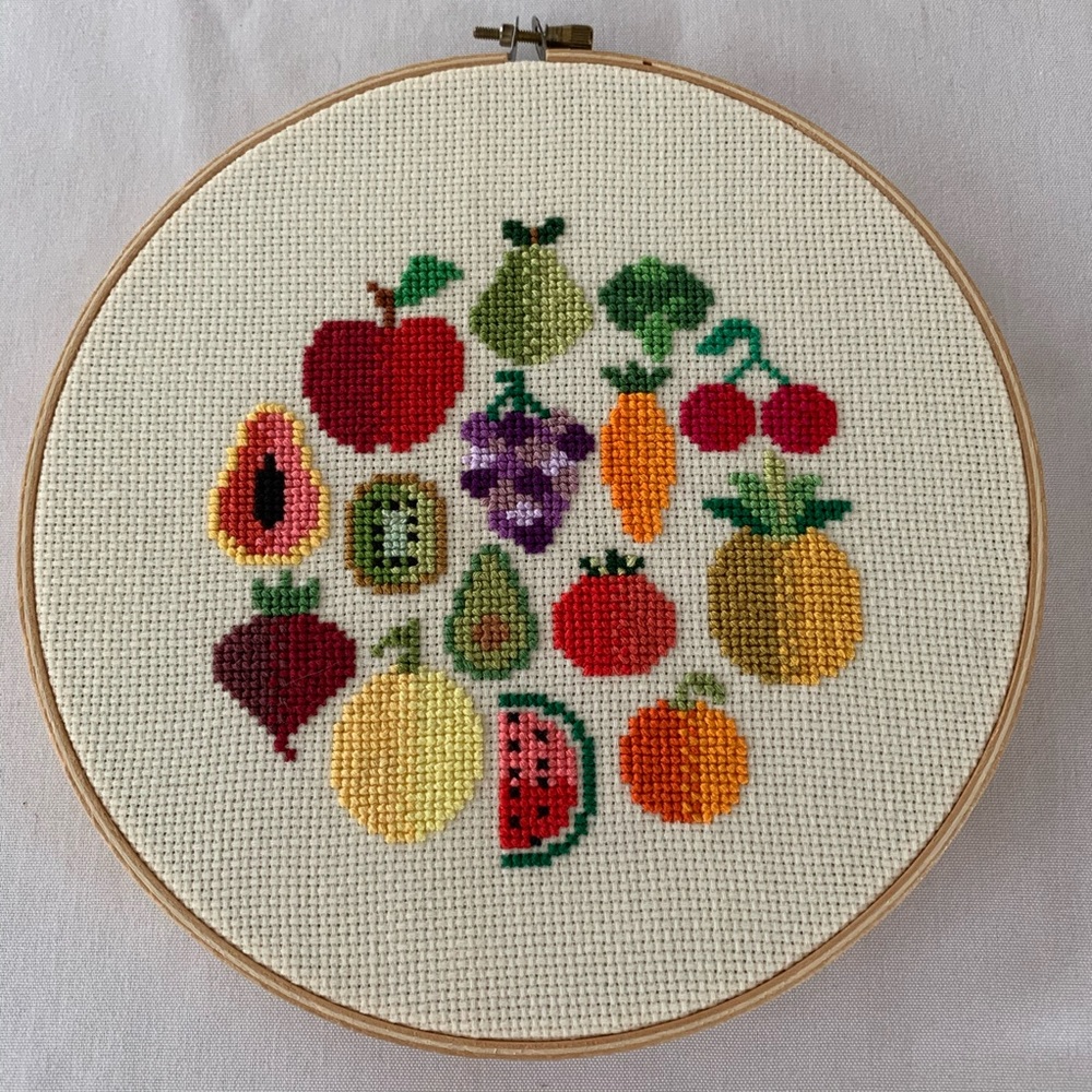Fruits & veggies cross stitch ๐๐๐ฅฆ๐ - Picture 4 of 8